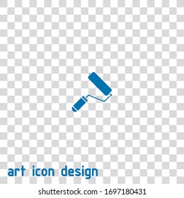 icono de vector de rodillos en fondo blanco