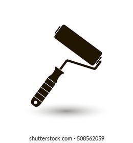 roller vector icon. Painting equipment