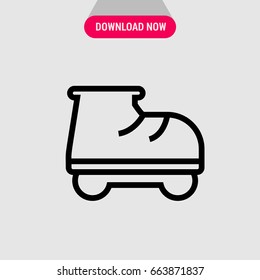 Roller vector icon, Shoes with wheels symbol. Simple, modern flat vector illustration for mobile app, website or desktop app 