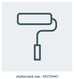 roller vector illustration. Flat style for graphic and web desig