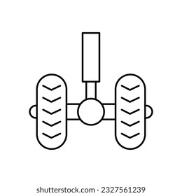 Roller Wheel icon design. isolated on white background. vector illustration