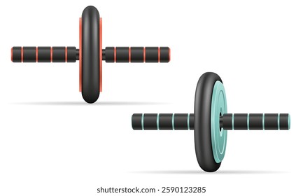 roller wheel  sports equipment for fitness stock cartoon vector illustration isolated on white background