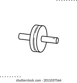 Rollrad-Vektorsymbol in der Umrisslinie