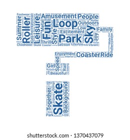 roller word cloud. tag cloud about roller