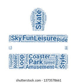 roller word cloud. tag cloud about roller