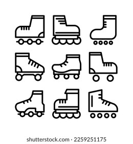 rollerblade icon or logo isolated sign symbol vector illustration - high quality black style vector icons