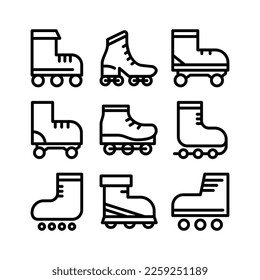 rollerblade icon or logo isolated sign symbol vector illustration - high quality black style vector icons