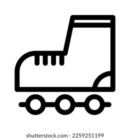 rollerblade icon or logo isolated sign symbol vector illustration - high quality black style vector icons