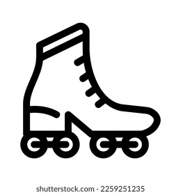 rollerblade icon or logo isolated sign symbol vector illustration - high quality black style vector icons