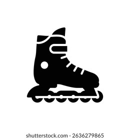 Rollerblades in Motion Flat Style Icon
