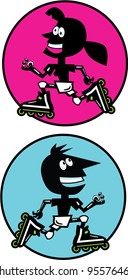 Rollerblading Kids Cartoons