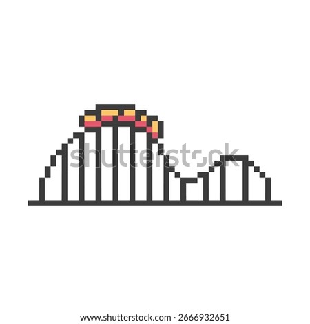 rollercoaster fun park pixel art