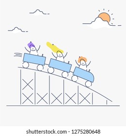 RollerCoaster Icon Illustration