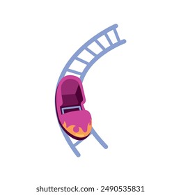 rollercoaster track amusement park isolated icon