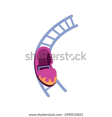 rollercoaster track amusement park isolated icon