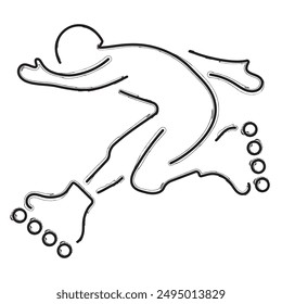 rollers brush strokes on a white background. Vector illustration.