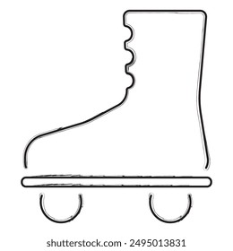 rollers brush strokes on a white background. Vector illustration.