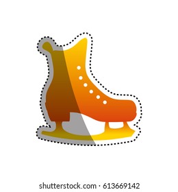 Rollers and ice skates sport vector icon