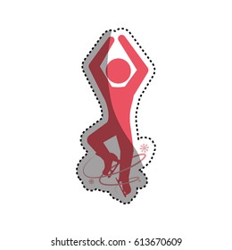 Rollers and ice skates sport vector icon