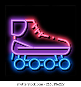 Rollers neon light sign vector. Glowing bright icon Rollers sign. transparent symbol illustration