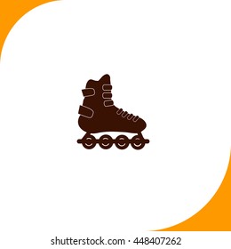 Rollers sign. Brown icon on white background