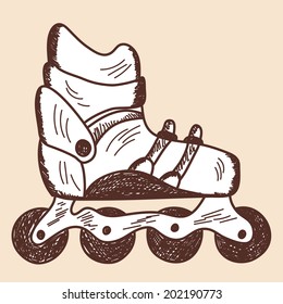 Rollers sketch. EPS 10 vector illustration without transparency. 