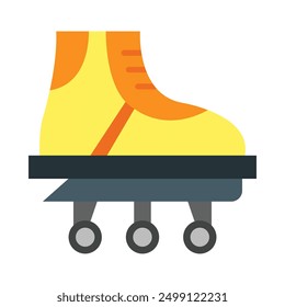 Rollerskate Flat Icon Design For Personal nad Commercial Use