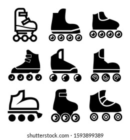 rollerskate icon isolated sign symbol vector illustration - Collection of high quality black style vector icons
