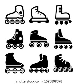 rollerskate icon isolated sign symbol vector illustration - Collection of high quality black style vector icons
