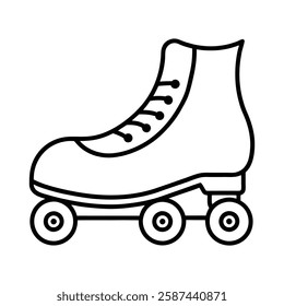 roller-skate of a line art vector