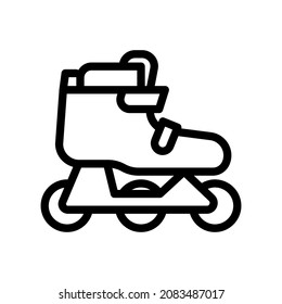 rollerskate line icon illustration vector graphic