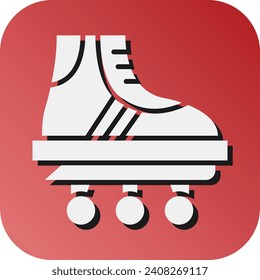 Rollerskate Vector Glyph Gradient Background Icon For Personal And Commercial Use.
