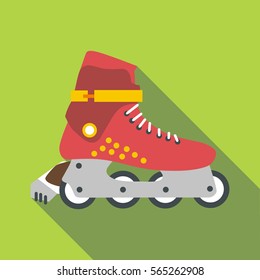 Roller-skates icon. Flat illustration of roller-skates vector icon for web design