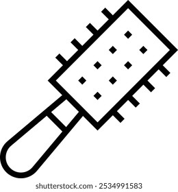 rolling brush icon. Thin linear style design isolated on white background