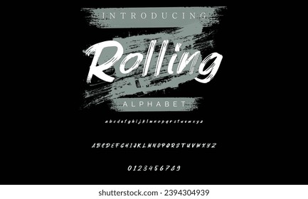 Rolling BRUSH Signature Font Calligraphy Logotype Script Brush Font Type Font lettering handwritten
