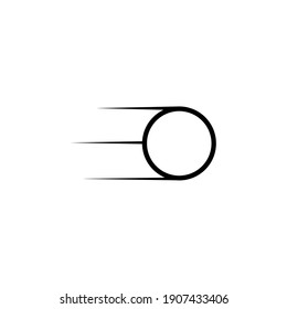 Rolling Circle. Fast Icon Symbol. Speed Icon Symbol. Vector Illustration 