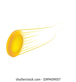 Rolling coin vector illustration
