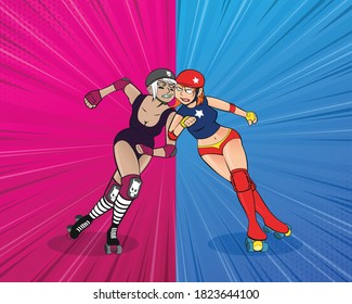 Rolling Derby versus match illustration