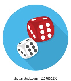 A rolling dice for playing in casino also called casino dice 