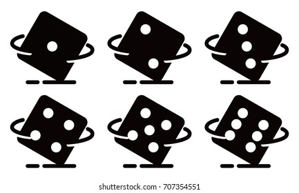 rolling dice, vector