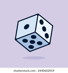 Rolling Dice Vector Illustration Icon Rolling Dice game icon Number Dice
