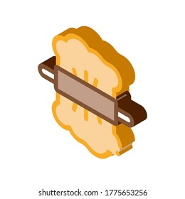 Rolling Dough Icon Vector. Isometric Rolling Dough isometric sign. color isolated symbol illustration