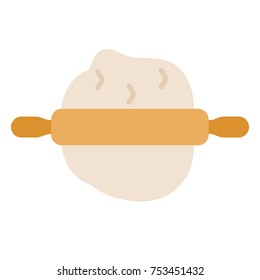 Rolling dough with a rolling pin