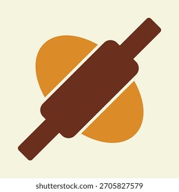 Rolling Dough Vector de moda inteligente perfecto diseño increíble útil Ilustración de fondo colorido.eps