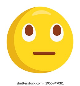 Rolling Eyes Emoji Icon Illustration. Eye Roll Vector Symbol Emoticon Design Doodle Vector.