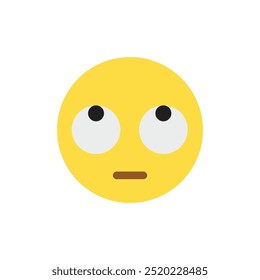 Rolling eyes emoji vector symbol illustration