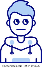 Ojos rodantes Línea Vector Icon Design