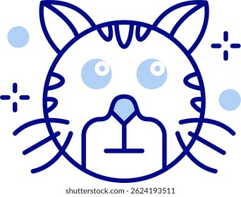 Ojos rodantes Línea Vector Icon Design