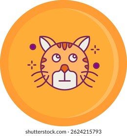 Ojos rodantes Línea Vector Icon Design
