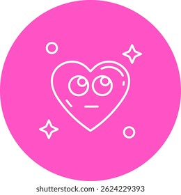 Ojos rodantes Línea Vector Icon Design